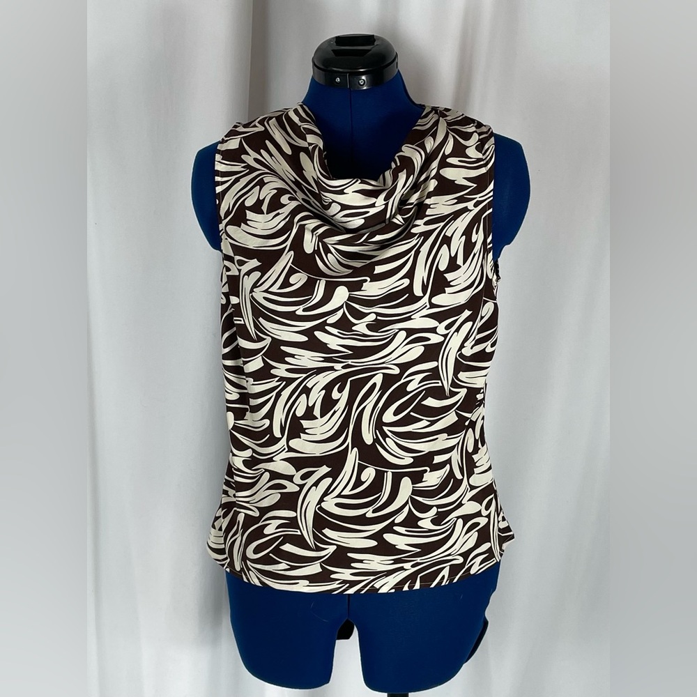 Silk cowl neck shell